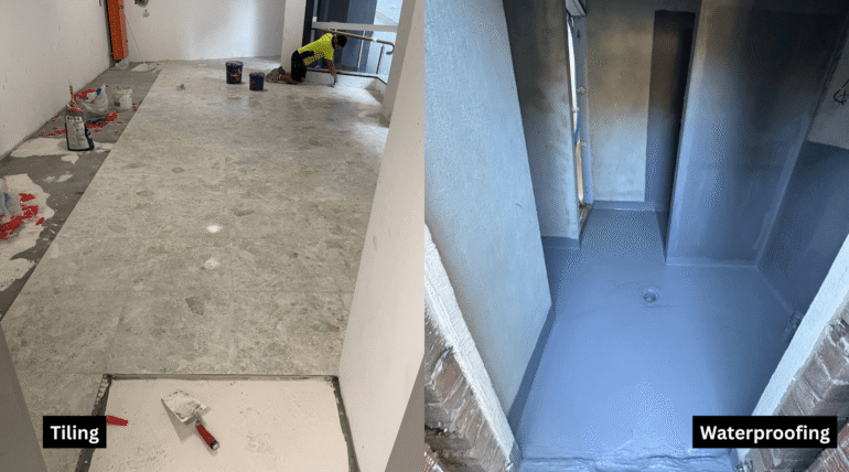 Waterproofing vs Tiling Sydney renovation bathroom water proofing home service
