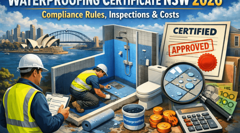 Waterproofing Certificate NSW 2026: Compliance Rules, Inspections & Costs