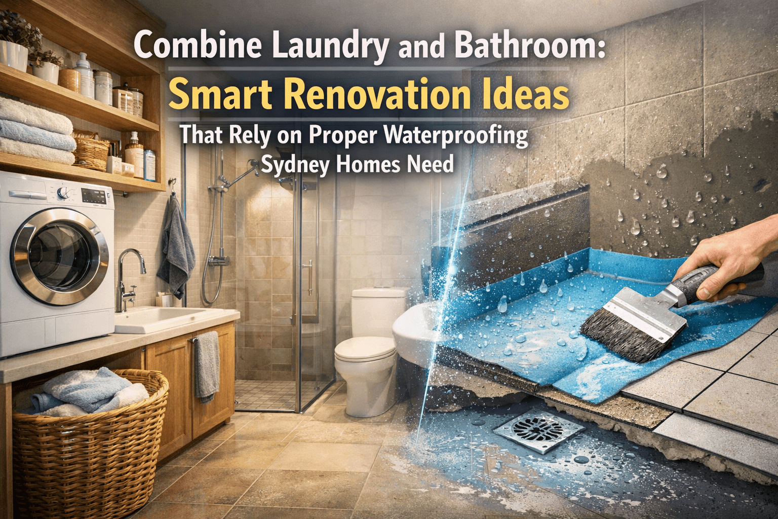 Combine Laundry and Bathroom | Waterproofing Sydney Renovation Guide